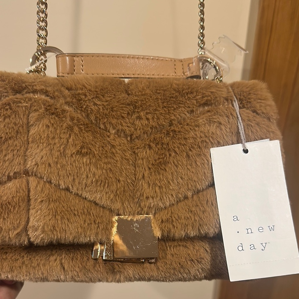 A New Day Brown Cork-Like Crossbody Bag - Picture 3 of 12